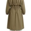 gathered waist trench