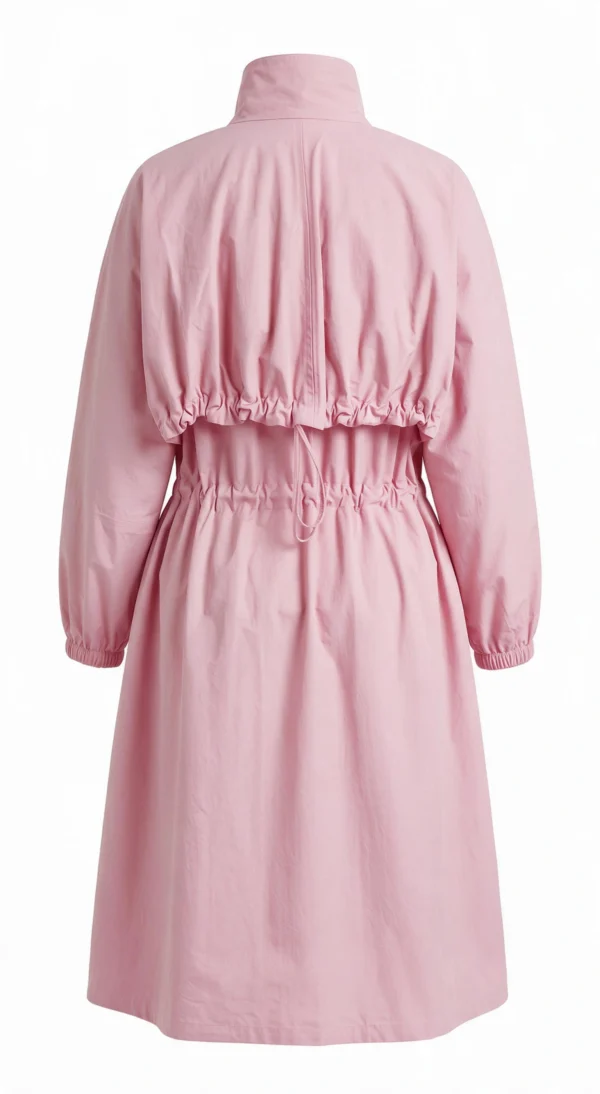 gathered waist trench