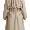 gathered waist trench
