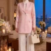 pink blazer