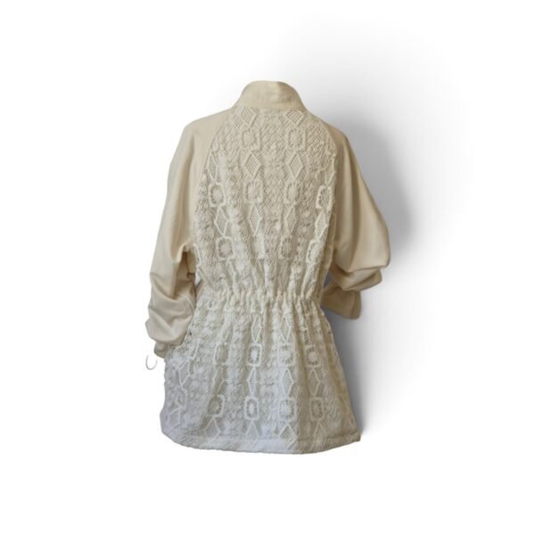 lace panel shirt