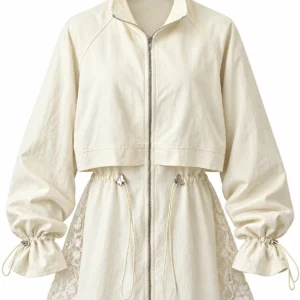 lace panel shirt