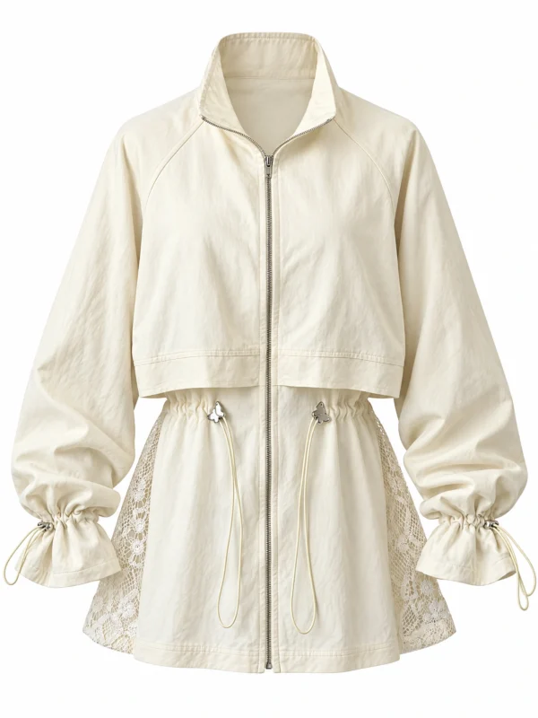 lace panel shirt