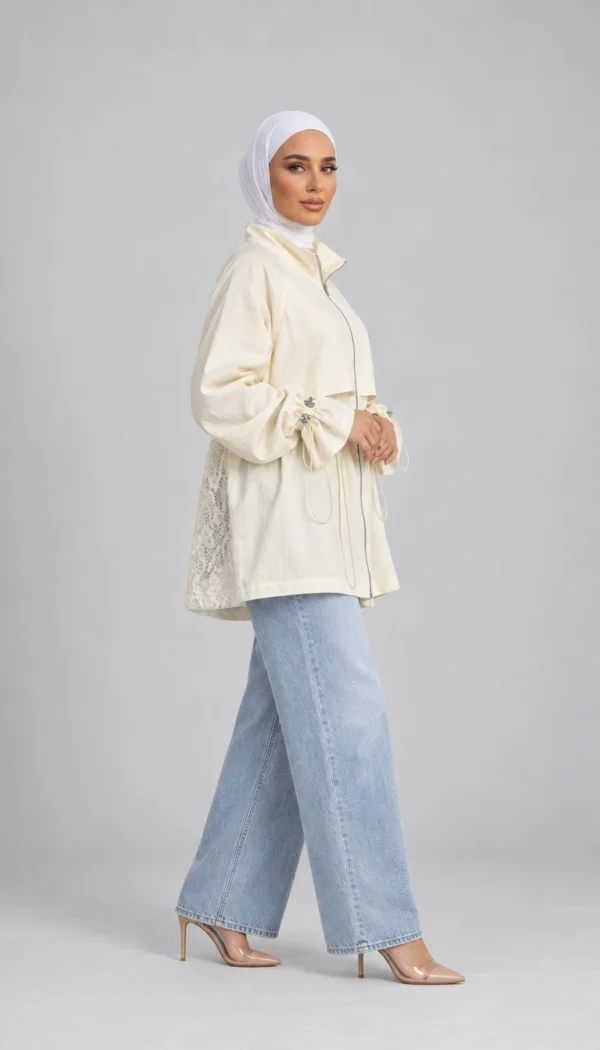 lace panel shirt