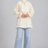 lace panel shirt